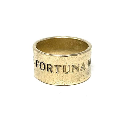 Bronze Fortune Favors the Bold Ring