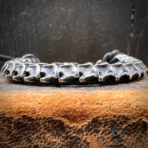 Sterling Rattlesnake Vertebrae Bracelet