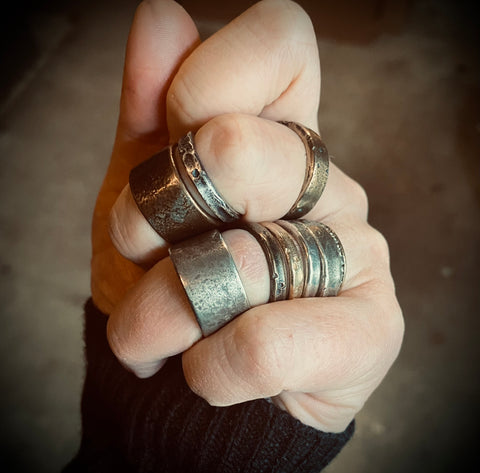 Sterling Rustic Band Ring