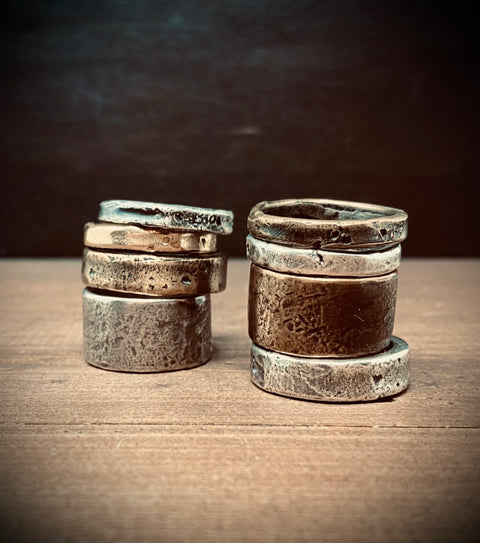 Sterling Rustic Band Ring