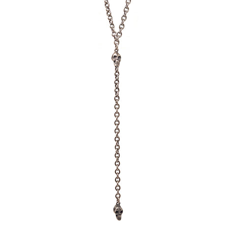 Sterling Silver Skull Chain Necklace