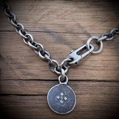 Gothic Coptic Cross Sterling Chain Necklace