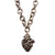 Sterling & Bronze Anatomical Heart Necklace