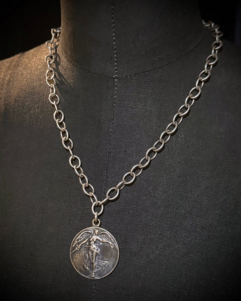 Victory Angel Coin Necklace