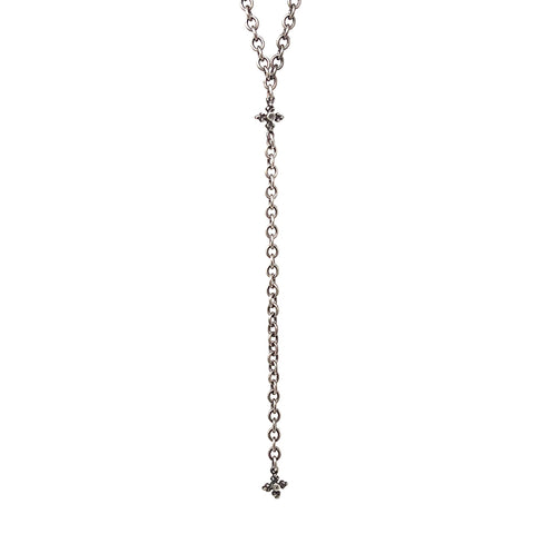 Gothic Coptic Cross Sterling Chain Necklace