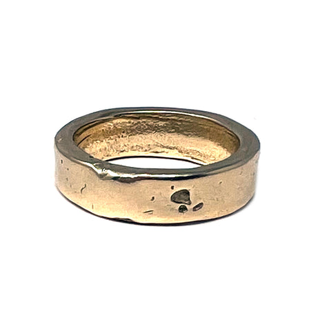 14k Gold Rustic Claro Band Ring