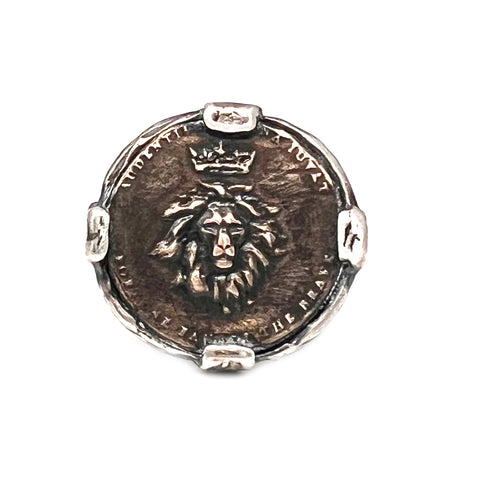 Petit Lion Fortune Favors the Brave Coin Ring