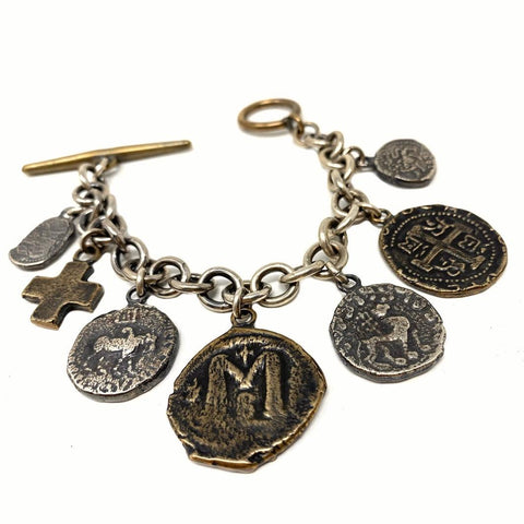 Ancient Coins Charm Bracelet| Designer Jewellery Bracelet Pendants-Bracelet