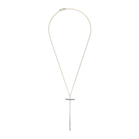 Long Sabre Cross | Chain Pendant Necklace Designer Jewellery-Necklace