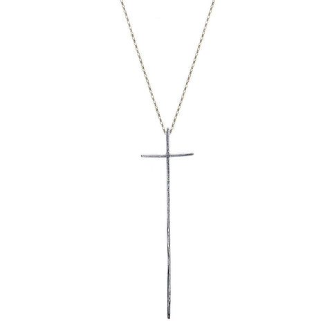 Long Sabre Cross | Chain Pendant Necklace Designer Jewellery-Necklace