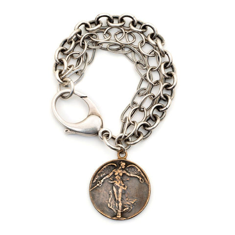 Silver Womens Bracelet | WW1 Winged Victory Angel Designer Jewellery-Bracelet